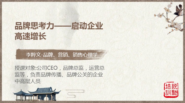 品牌思考力——启动企业高速增长